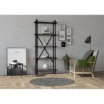 Βιβλιοθήκη Kinder καρυδί μελαμίνη 72x25x170εκ ed7370