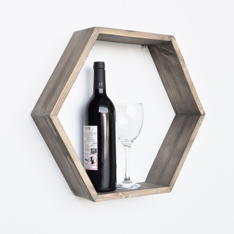 7375_0-800x800 Ραφιέρα τοίχου Avra 47x37cm ξύλινη ed7375 - Image 1