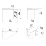 Γραφείο Follia λευκό μελαμίνη 120x76 8x90cm ed7378 - Image 2