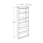 Βιβλιοθήκη Vert άσπρο δρυς μελαμίνη 63x26x176εκ ed7380 - Image 2