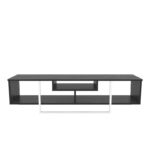 Έπιπλο τηλεόρασης Asιni μαύρο λευκό 150x35 2x40cm ed7387 - Image 3