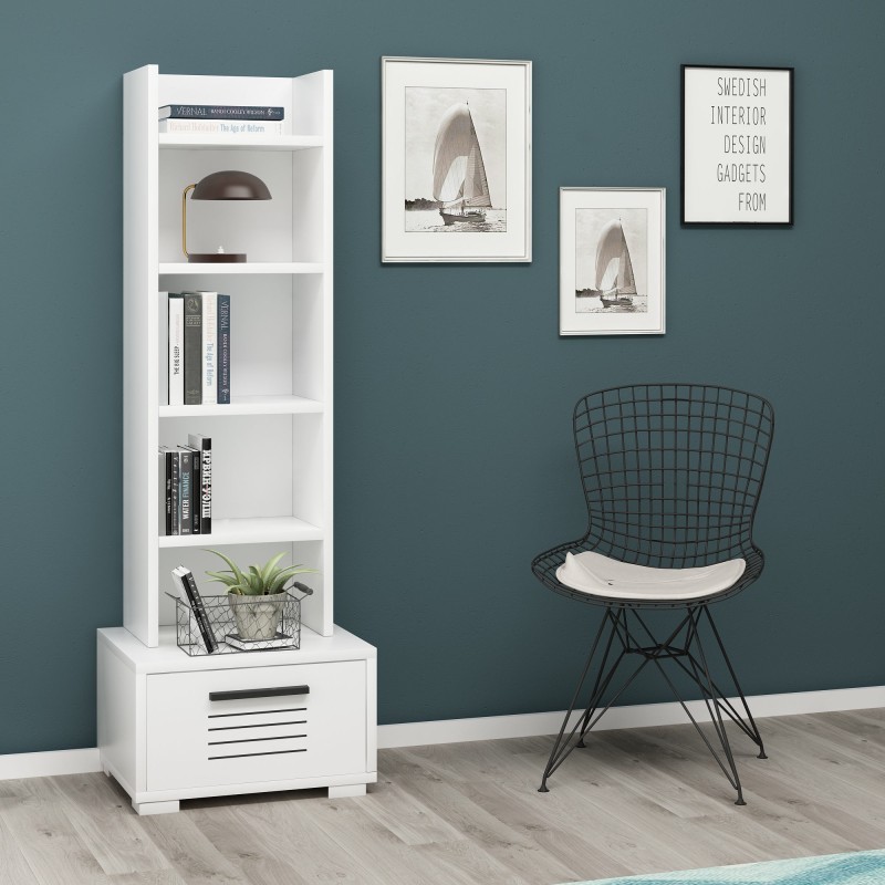 7389_0-800x800 Βιβλιοθήκη Dawn άσπρο μελαμίνη 35x25 6x152 2εκ ed7389 - Image 1