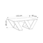 Τραπέζι σαλονιού Pipra άσπρο μελαμίνη 110x60x40εκ ed738 - Image 2