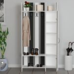 Έπιπλο εισόδου Pro άσπρο ανθρακί μελαμίνη 93 3x33 5x180εκ ed7391 - Image 5