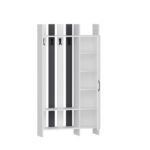 Έπιπλο εισόδου Pro άσπρο ανθρακί μελαμίνη 93 3x33 5x180εκ ed7391 - Image 3