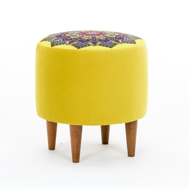 7396_0-800x800 Σκαμπό Latina κίτρινο ξύλινα πόδια 40x40x42εκ ed7396 - Image 1