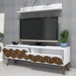 Έπιπλο τηλεόρασης Αprile λευκό χρώμα 120x40x31 8cm μελαμίνη ed7399 - Image 5