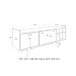 Έπιπλο τηλεόρασης Astana 150x62x40cm μελαμίνη ed7400 - Image 2