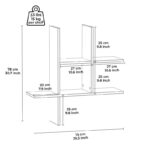 Ραφιέρα Valle άσπρο μελαμίνη 75x22x78εκ ed7407 - Image 2
