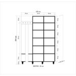 Έπιπλο εισόδου Garmanto δρυς μελαμίνη 135x36x194εκ ed740 - Image 2
