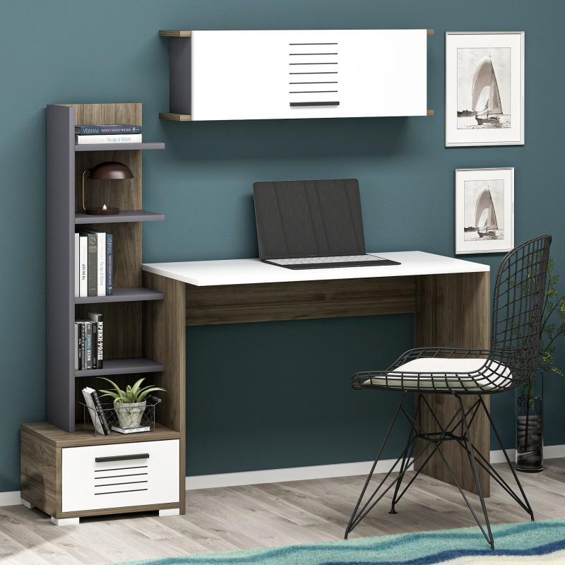 7410_0-800x800 Γραφείο Alba λευκή καρυδί ανθρακί μελαμίνη 120x60x72cm ed7410 - Image 1