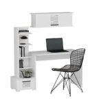 Γραφείο Alba λευκή μελαμίνη 120x60x72cm ed7411 - Image 5