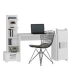 Γραφείο Alba λευκή μελαμίνη 120x60x72cm ed7411 - Image 4