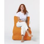 Πουφ Siesta Sofa Bed αδιάβροχο ύφασμα πορτοκαλί 40x55cm ed7417