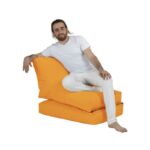 Πουφ Siesta Sofa Bed αδιάβροχο ύφασμα πορτοκαλί 40x55cm ed7417 - Image 3