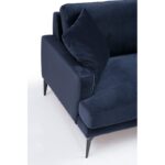 Καναπές διθέσιος Carta Navy Blue χρώμα 175x90x88cm ed741 - Image 3