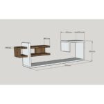 Ραφιέρα Stor άσπρο καρυδί μελαμίνη 90x19 5x30εκ ed7421 - Image 2