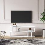 Έπιπλο τηλεόρασης Piramide άσπρο 120x35 2x49 5cm ed7425