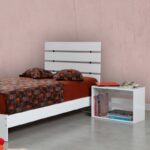 Μονό κρεβάτι Fuga άσπρο μελαμίνη 95x205x100εκ ed7429 - Image 4