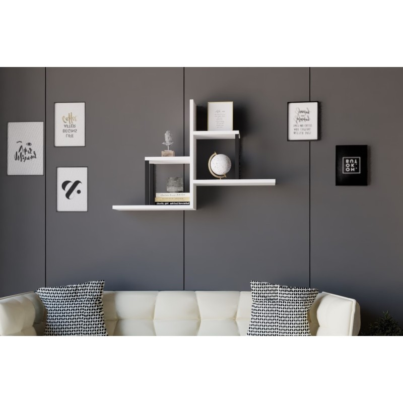 7438_0-800x800 Ράφι τοίχου Diana άσπρη μελαμίνη 60x20x90cm ed7438 - Image 1