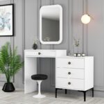 Κονσόλα Lizbon με καθρέπτη άσπρο 124x40x84 7cm ed7445 - Image 5