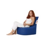 Πουφ Baton αδιάβροχο ύφασμα μπλε 70x35cm ed7446 - Image 2