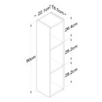 Ραφιέρα Mal καρυδί μελαμίνη 22 1x18 5x90εκ ed7447 - Image 2