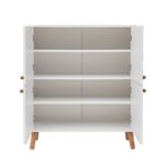 Ντουλάπι Daisy άσπρο σκούρο μπλε μελαμίνη 95x36x111εκ ed7456 - Image 4