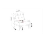 Πολυθρόνα Foco Berjer πράσινη 62x80x82cm ed7460 - Image 3