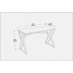 Γραφείο Castel λευκό χρώμα 120x60x75cm μελαμίνη ed7466 - Image 2