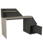 Γραφείο Pandora ανθρακί 140x60x73 8cm μελαμίνη ed7475 - Image 4