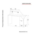 Γραφείο Pandora ανθρακί 140x60x73 8cm μελαμίνη ed7475 - Image 2