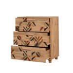 Συρταριέρα Sapere μελαμίνη 80x43x95cm Atlantic Pine ed7479 - Image 3