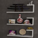 Ραφιέρα Emily άσπρο μελαμίνη 60x14 5x18εκ ed7488