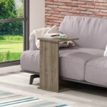 Βοηθητικό τραπέζι Apollon καρυδί χρώμα μελαμίνη 63 6x35cm ed7494