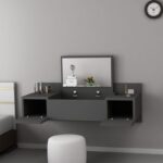 Τουαλέτα κρεβατοκάμαρας Zakkum ανθρακί μελαμίνη 100x33x39 1cm ed749 - Image 5