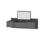 Τουαλέτα κρεβατοκάμαρας Zakkum ανθρακί μελαμίνη 100x33x39 1cm ed749 - Image 4