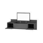 Τουαλέτα κρεβατοκάμαρας Zakkum ανθρακί μελαμίνη 100x33x39 1cm ed749 - Image 3