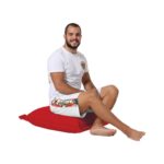 Μαξιλάρι Pouf 70x70 κόκκινο ed7502 - Image 3