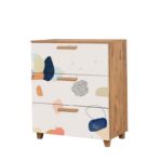 Συρταριέρα Sapere μελαμίνη 80x43x95cm Atlantic Pine άσπρο ed7507 - Image 4