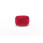 Σκαμπώ πουφ Jasmin κόκκινο 65x42cm ed7508 - Image 4