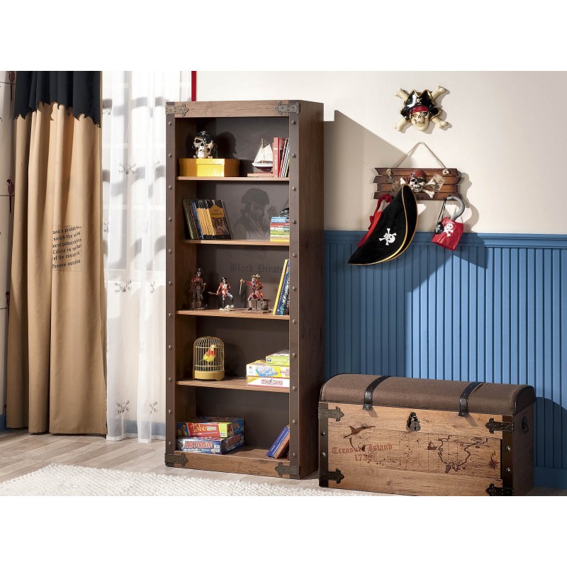 7520_0-800x800 Βιβλιοθήκη Pirata 70x33x182cm μελαμίνη ed7520 - Image 1