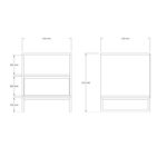 Κομοδίνο Barbara Sapphire μελαμίνη 51x51x61cm ed7531 - Image 2