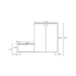 Έπιπλο εισόδου Tasarım άσπρο δρυς μελαμίνη 120x40x120εκ ed7537 - Image 2