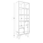 Βιβλιοθήκη Kiato δρυς μελαμίνη 60x30x170εκ ed7548 - Image 2