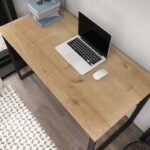 Γραφείο Layton μελαμίνη μαύρο oak 120x60x74cm ed7552 - Image 5