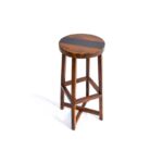 Σκαμπό Jolo σκούρο καφέ καρυδί 34x75εκ ed7563