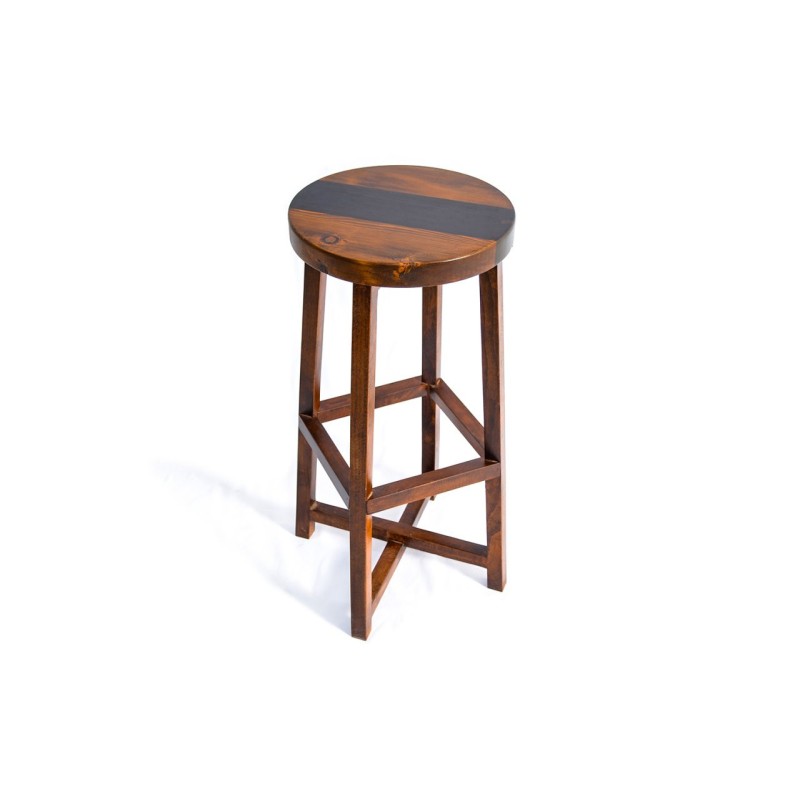 7563_0-800x800 Σκαμπό Jolo σκούρο καφέ καρυδί 34x75εκ ed7563 - Image 1