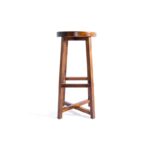 Σκαμπό Jolo σκούρο καφέ καρυδί 34x75εκ ed7563 - Image 4