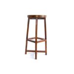 Σκαμπό Jolo σκούρο καφέ καρυδί 34x75εκ ed7563 - Image 3